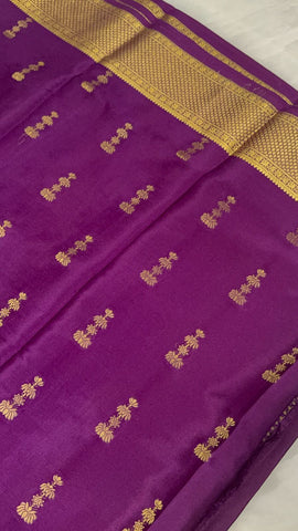 Pure crepe mysore silk saree silk mark certified 120 GSM