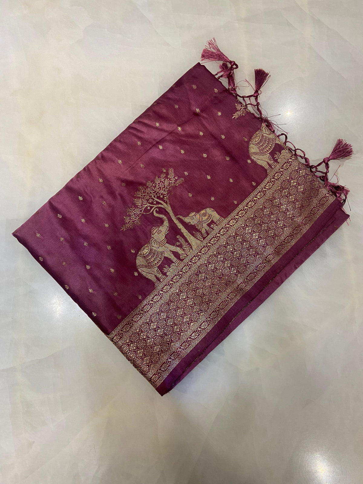 Premium crepe satin silk saree
