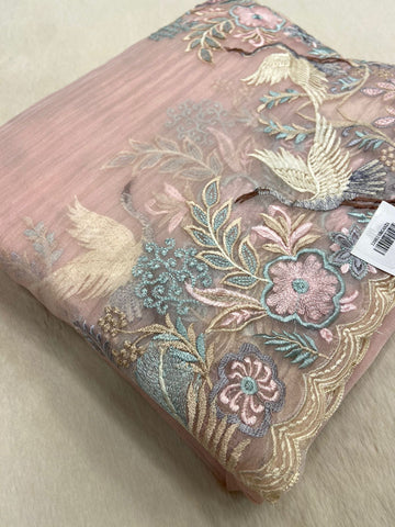 Pure Soft Organza Saree (peach)