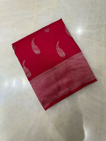 Premium soft Georgette (Reddish Pink)