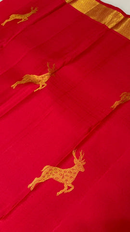 Pure zari handloom Kanjeevaram silk mark certified saree