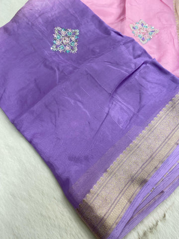 Premium dual tone organza saree