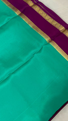 Pure crepe mysore silk saree silk mark certified 80 GSM