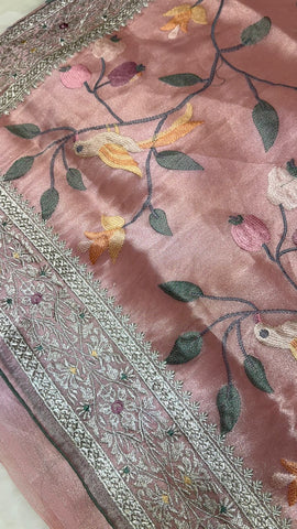 Pure tissue organza saree