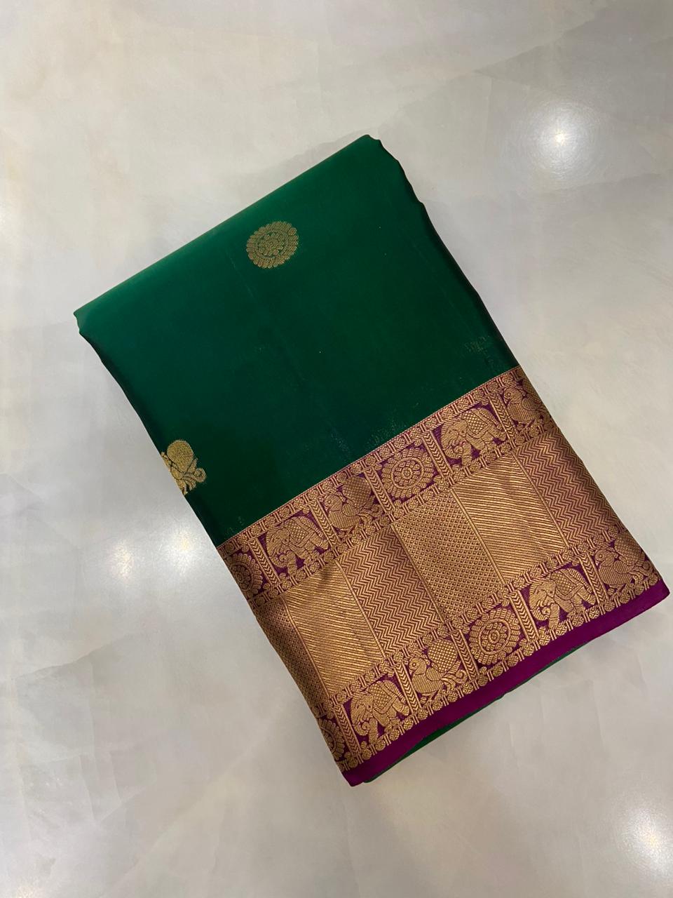 Half mix kanjeevaram silk saree