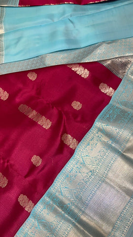 Half mix Kanjeevaram silk saree
