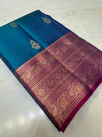 Pure handloom Kanjeevaram silk mark certified saree