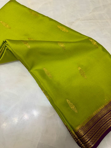 Pure Crepe Mysore Silk Certified Saree 100 GSM