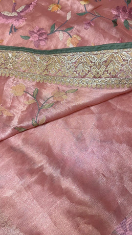 Pure tissue organza saree