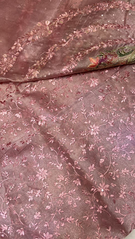 Premium designer tissue organza saree