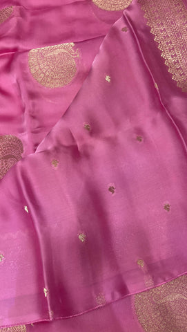 Pure crepe satin silk saree