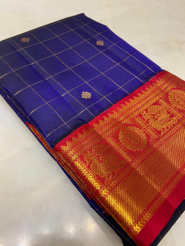 Pure Zari handloom Kanjeevaram silk mark certified saree