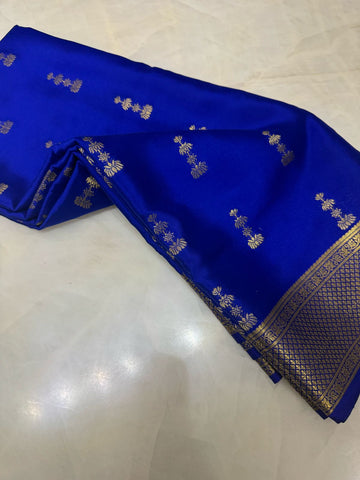Pure crepe mysore silk saree silk mark certified 120 GSM