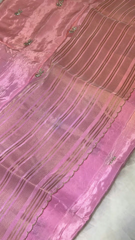 Premium dual tone organza saree