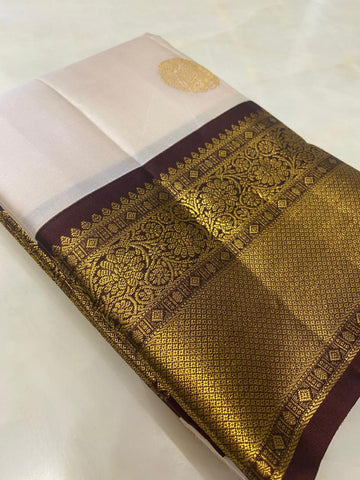 Pure Zari handloom Kanjeevaram silk mark certified saree