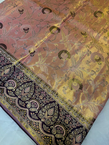 Pure Zari handloom silk mark certified- ‘The Ember Queen Kanjeevaram’