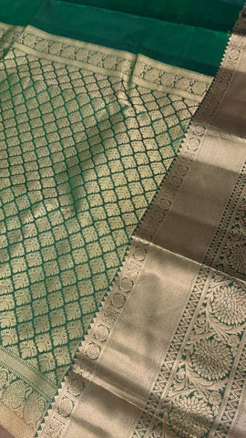 Half mix Kanjeevaram silk saree