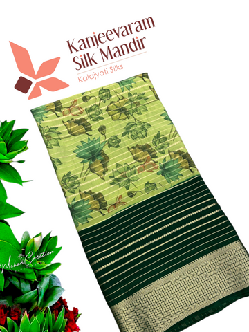 Pure Mix Digital Print Crepe Mysore Silk Saree