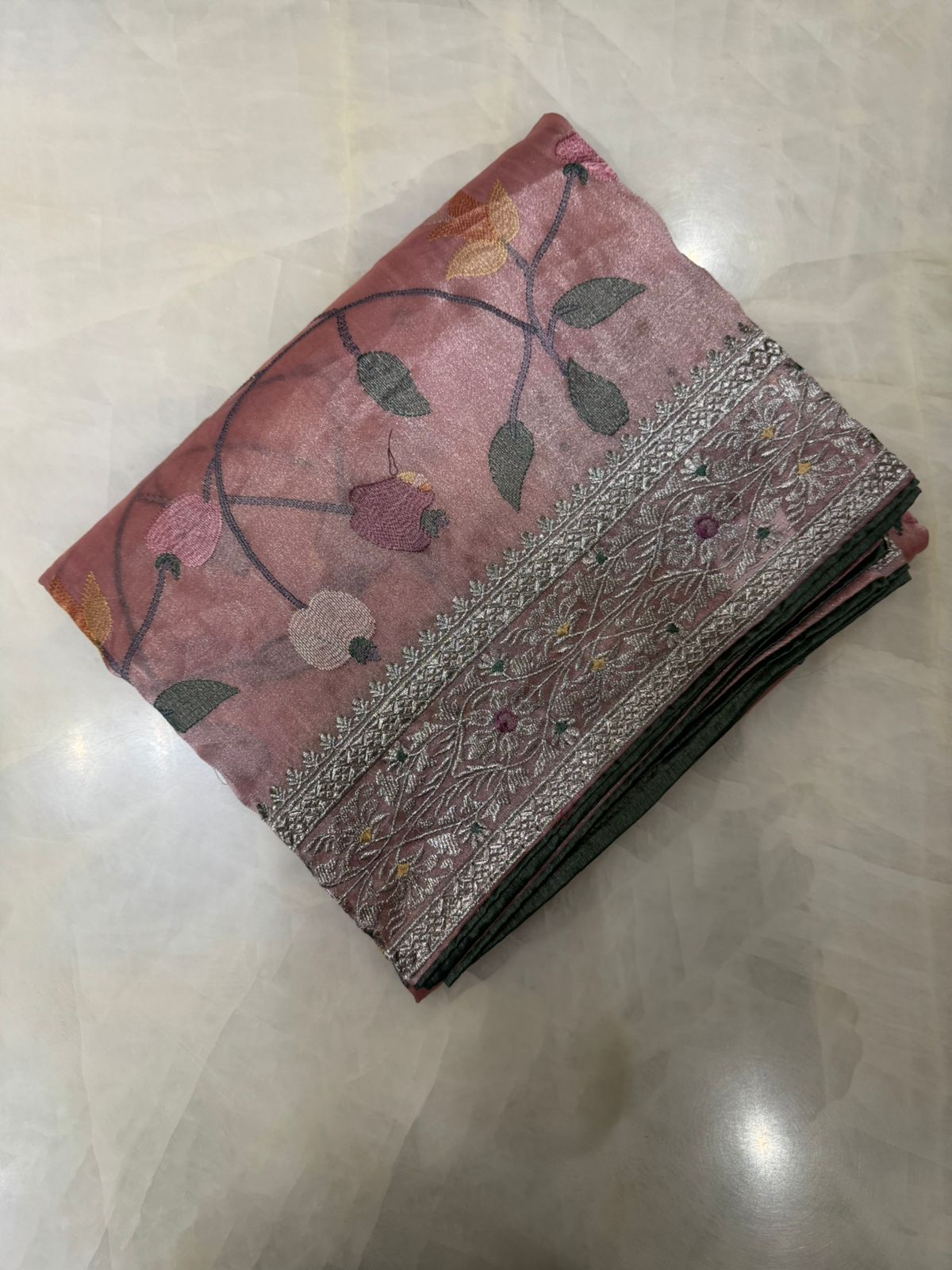 Pure tissue organza saree