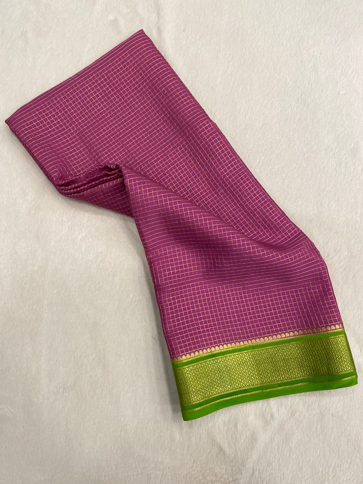 Premium crepe Mysore silk saree 100 GSM Silk Mark Certified