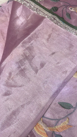 Pure tissue organza saree