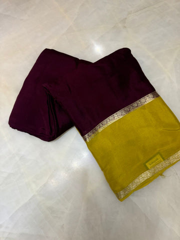 Pure wrinkle crepe silk saree