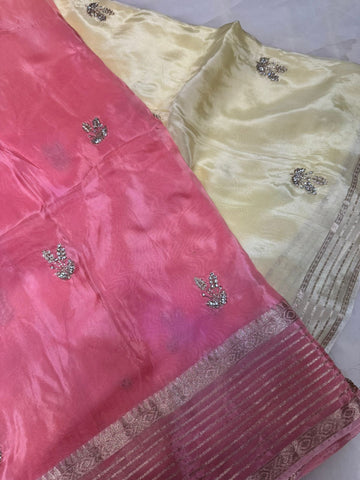 Premium dual tone organza saree