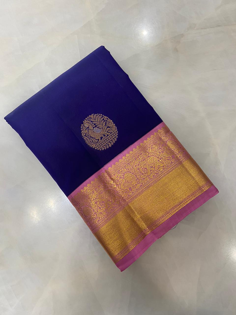 Pure Zari handloom Kanjeevaram silk mark certified saree