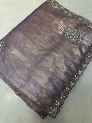 Pure tissue organza saree