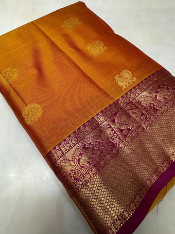 Pure Kanjeevaram silk mark certified saree