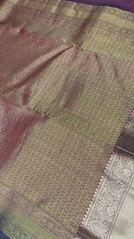 Pure zari handloom Kanjeevaram silk mark certified saree