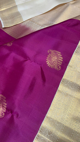 Half mix Kanjeevaram silk saree