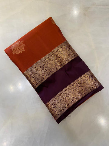Half mix Kanjeevaram silk saree