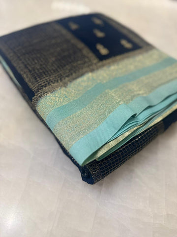 Premium quality wrinkle crepe silk saree
