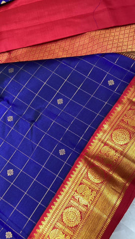 Pure Zari handloom Kanjeevaram silk mark certified saree