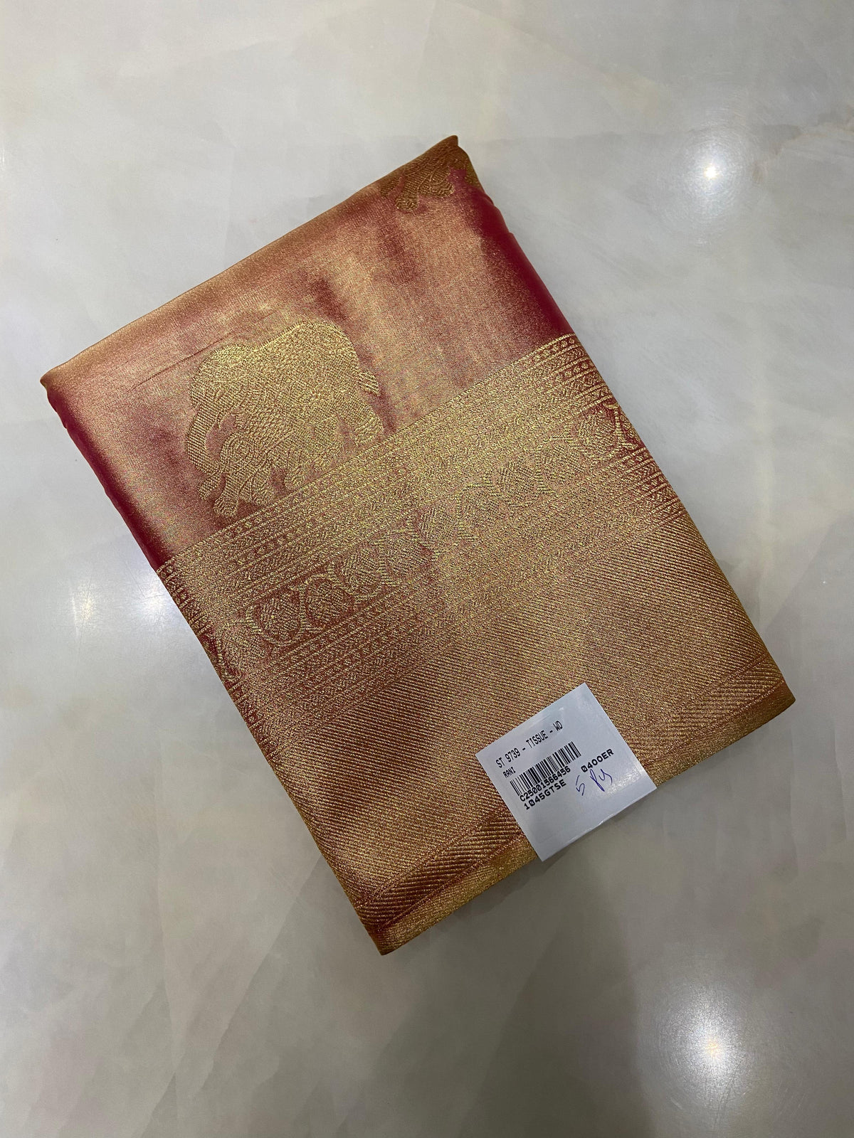 Bridal tissue semi silk saree
