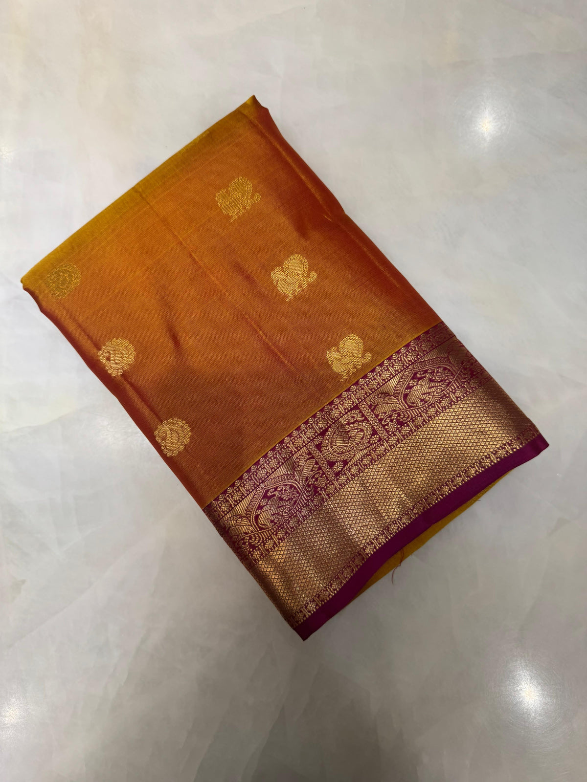 Pure Kanjeevaram silk mark certified saree