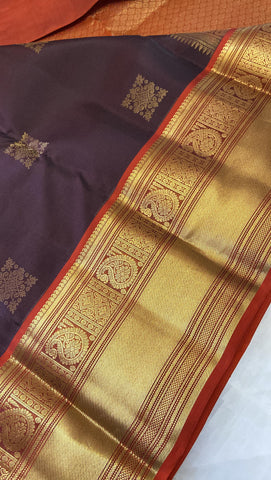 Half mix Kanjeevaram silk saree