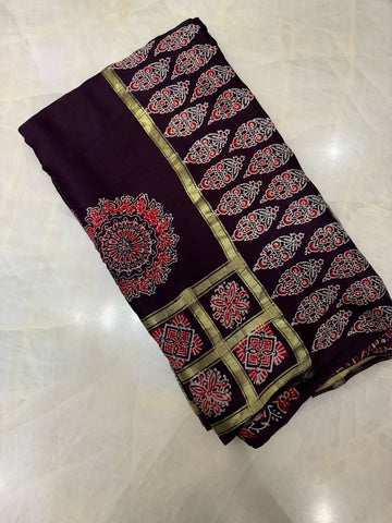 Pure modal silk saree