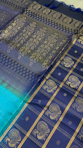 Pure handloom Kanjeevaram soft silk mark certified saree