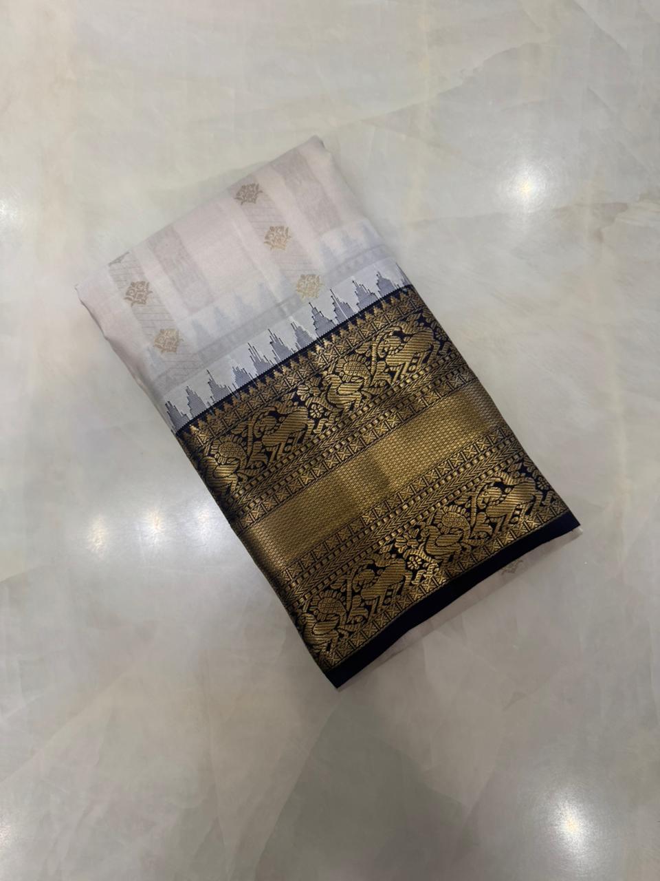 Pure Kanjeevaram silk mark certified saree