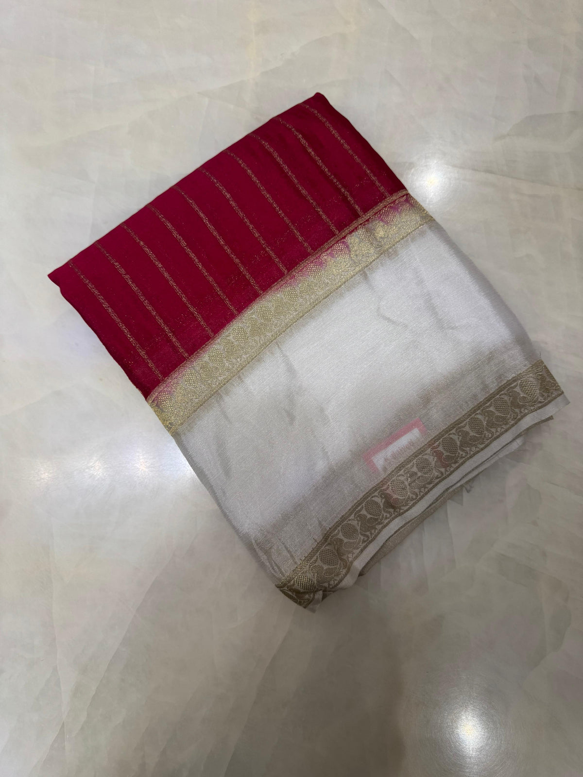 Pure wrinkle crepe silk saree