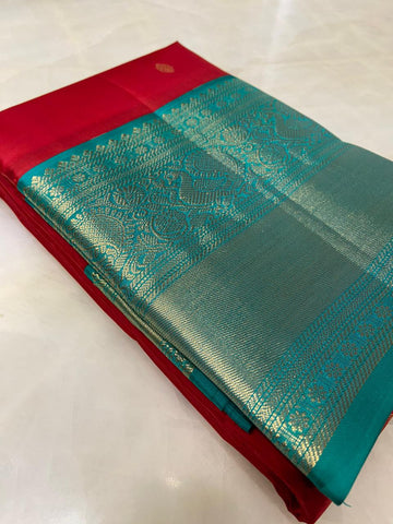 Pure zari handloom Kanjeevaram silk mark certified saree