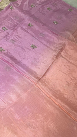 Premium dual tone organza saree
