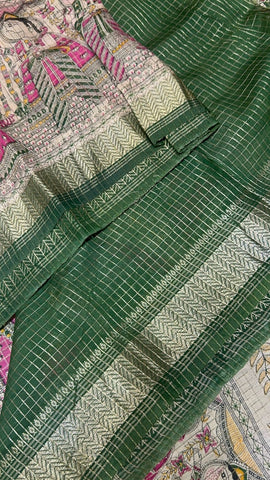 Premium soft cotton saree with kalamkari border