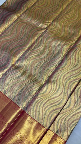Pure Meenakari zari handloom Kanjeevaram silk mark certified saree