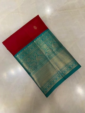 Pure zari handloom Kanjeevaram silk mark certified saree