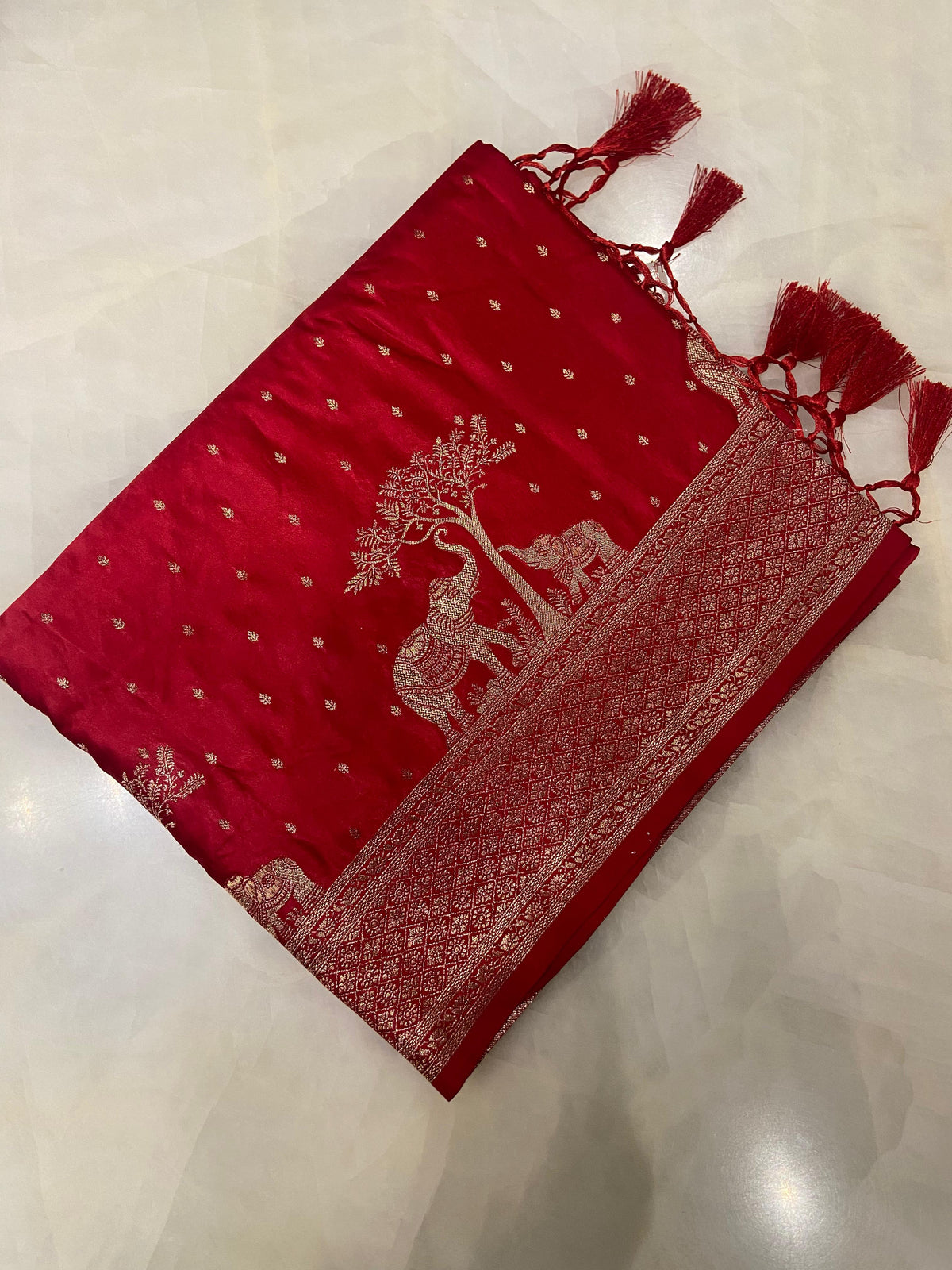 Premium crepe satin silk saree