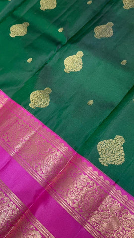 Pure handloom Kanjeevaram silk mark certified saree