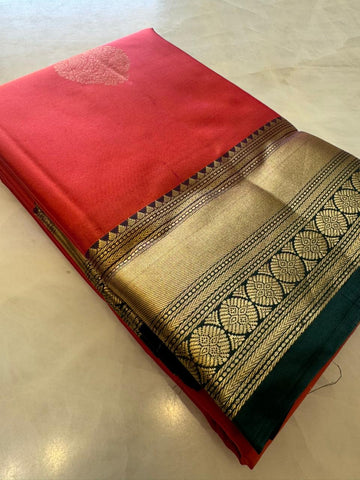Pure zari handloom Kanjeevaram silk mark certified saree